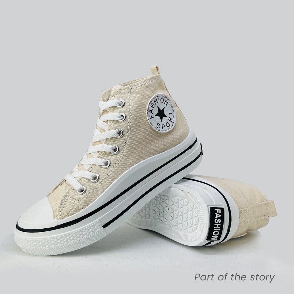 PROMO CUCI GUDANGG !!! Sepatu Boots Wanita Import Premium Quality free box free kaos kaki Sepatu Sekolah Fashion Sepatu Cream Viola Shoes