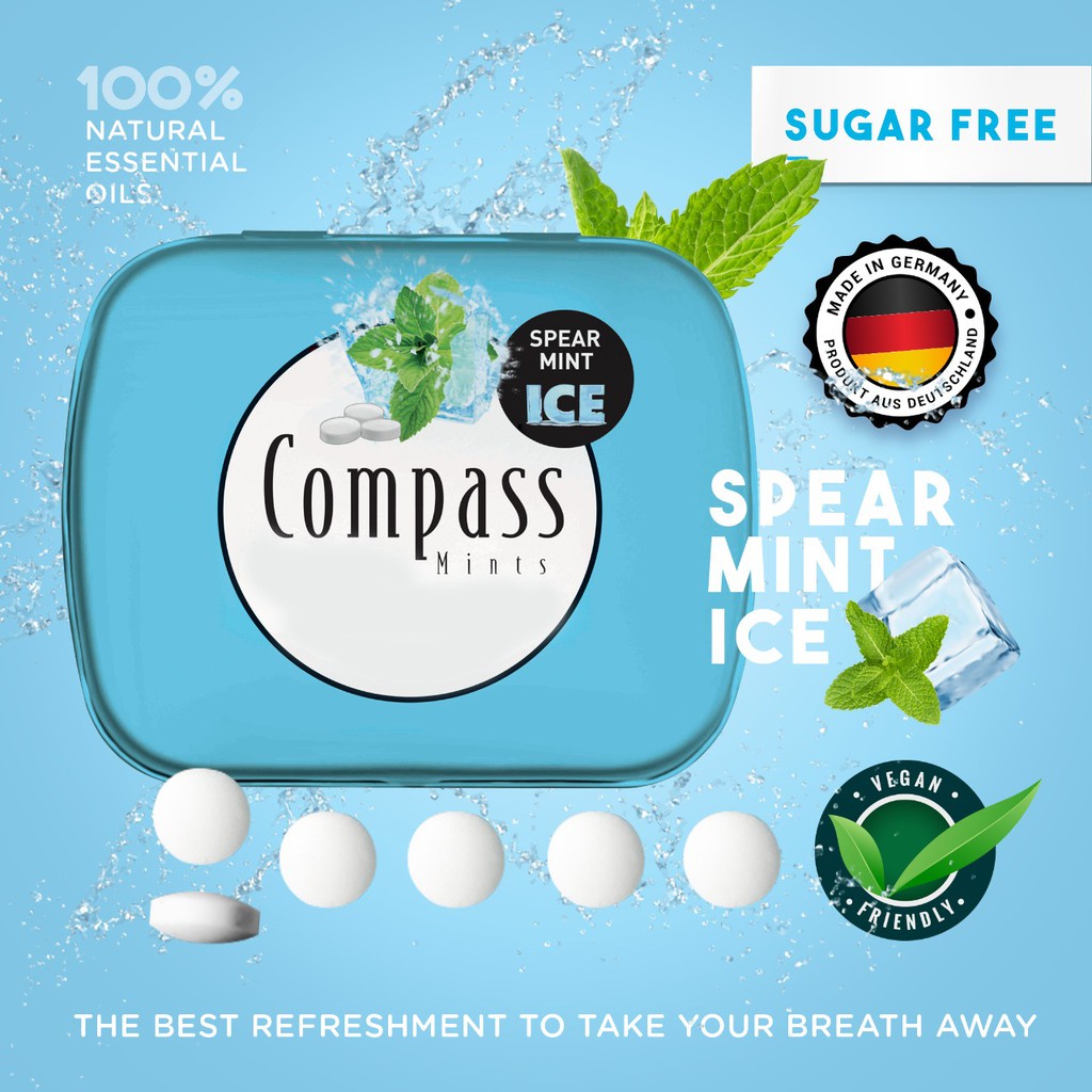 Compass Fresh Mint Candy (Permen Mint Sugar Free) 14g