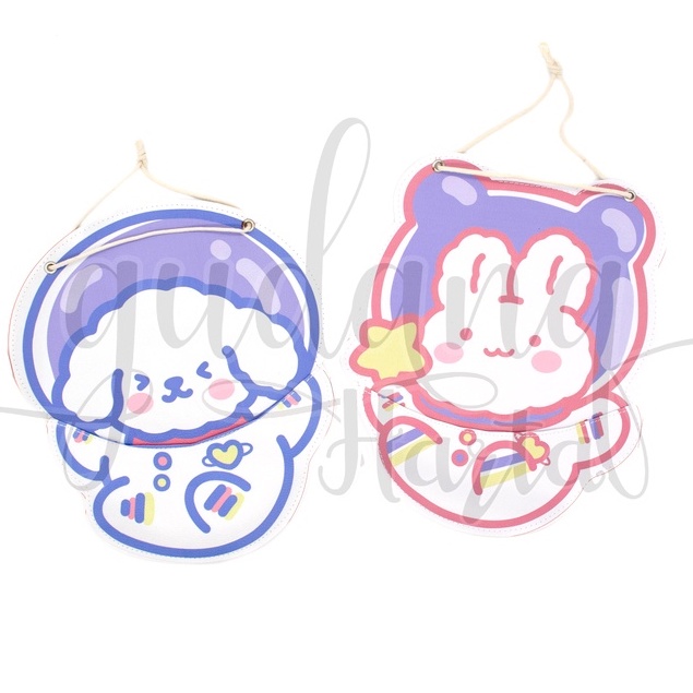 Gantungan Storage Bag Animal Astro Keychain Tas Motif Hewan Dan Astronot GH 506206