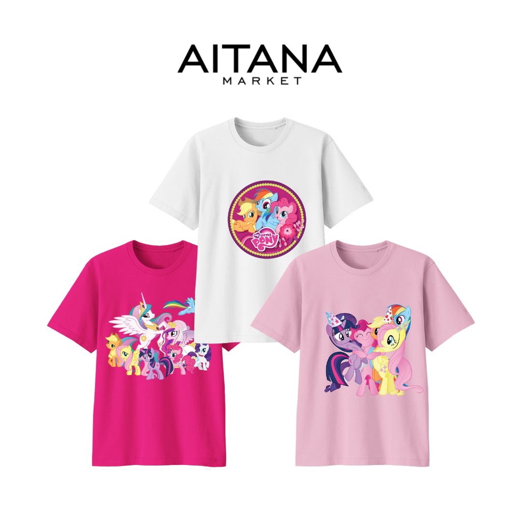 aos Little Pony Special LittleFlower Ready Size Bayi Anak Dewasa Bahan Katun Combed 30s Premium