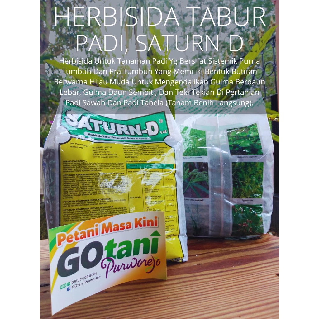 HERBISIDA TABUR PADA TANAMAN PADI SAWAH, SATURN-D