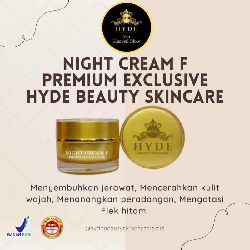 NIGHT CREAM BPOM HYDE BEAUTY SKINCARE ORIGINALl