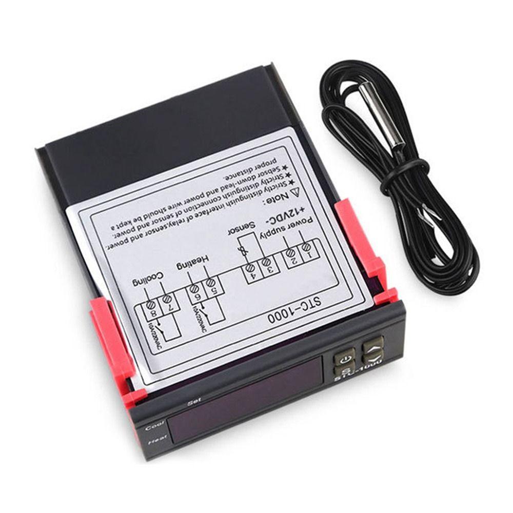POPULAR Populer Termostat Digital Profesional 12V 24V 220V 10A Pemanas Pendingin Thermoregulator Relay