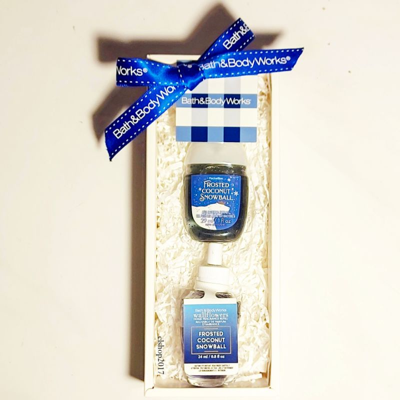 BBW FROSTED COCONUT SNOWBALL GIFT SET PAKET BATH &amp; BODY WORKS