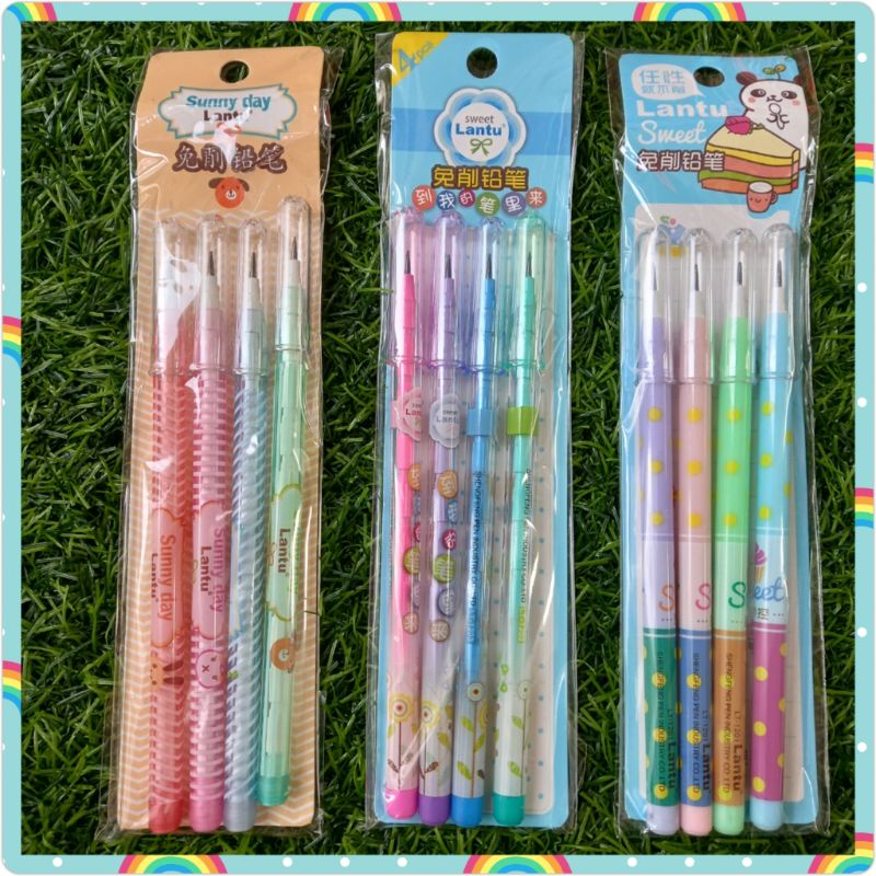 

Pensil susun isi 4 pcs/ Pensil cabut lantu set isi 4 pcs / Pensil susun sambung sunny day, sweet