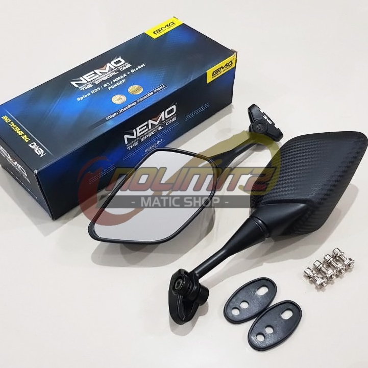 Spion NEMO Fairing R25 Carbon Tangkai Pendek Yamaha NMAX XMAX