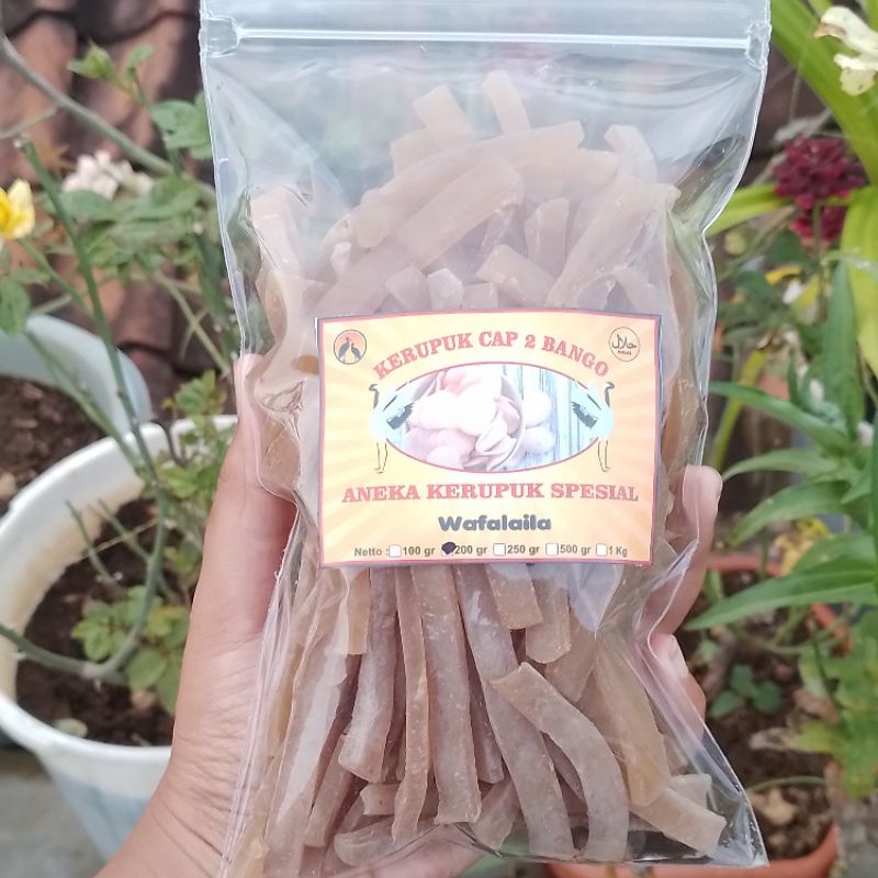 

KERUPUK RAMBAK MENTAH CAP 2 BANGO 200gr