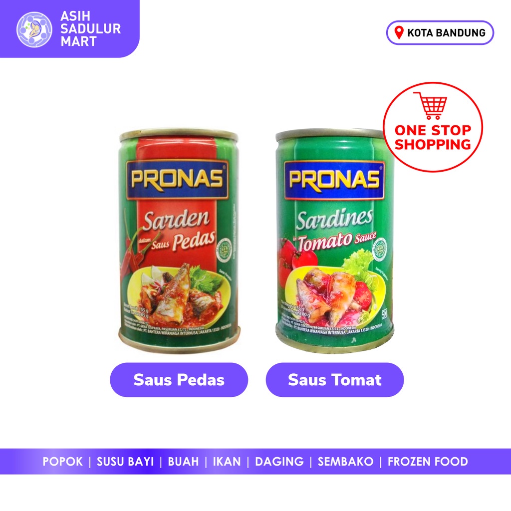 Sarden Pronas Saus Pedas / Tomat 155g Promo Bandung