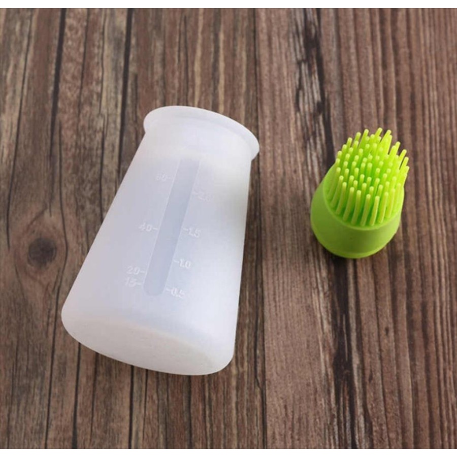 Botol Minyak Oles Silikon Kuas Oles BBQ Silicone Basting Oil Brush Bottle