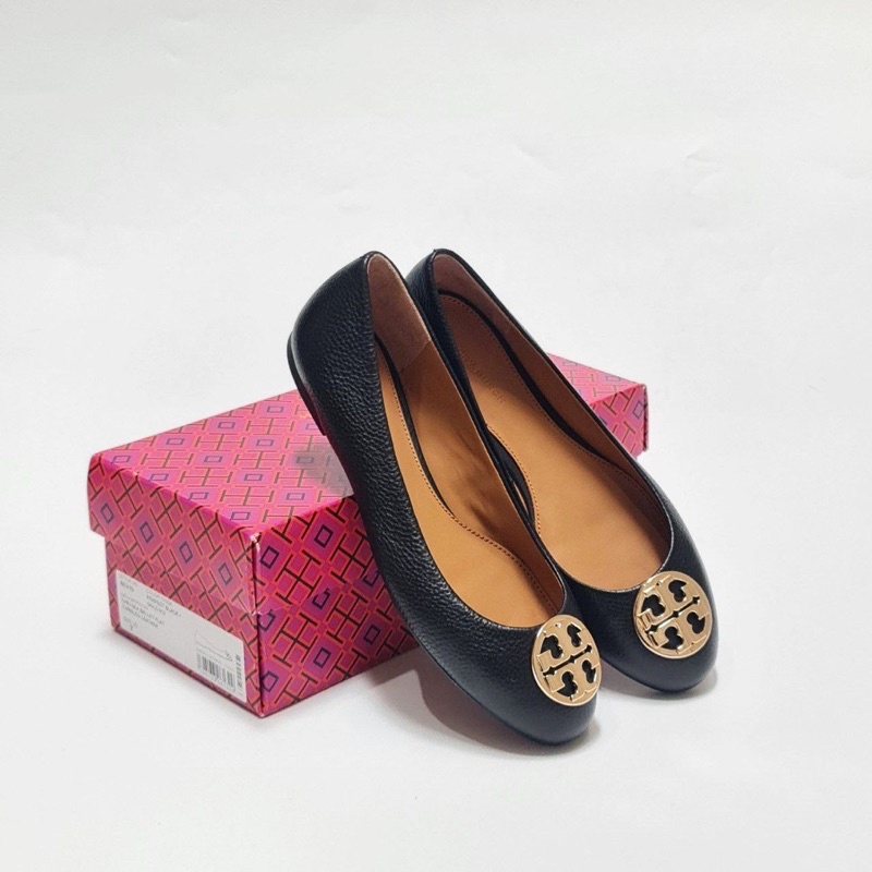 TB CHELSEA BALLET FLAT TUMBLED PERFECT BLACK