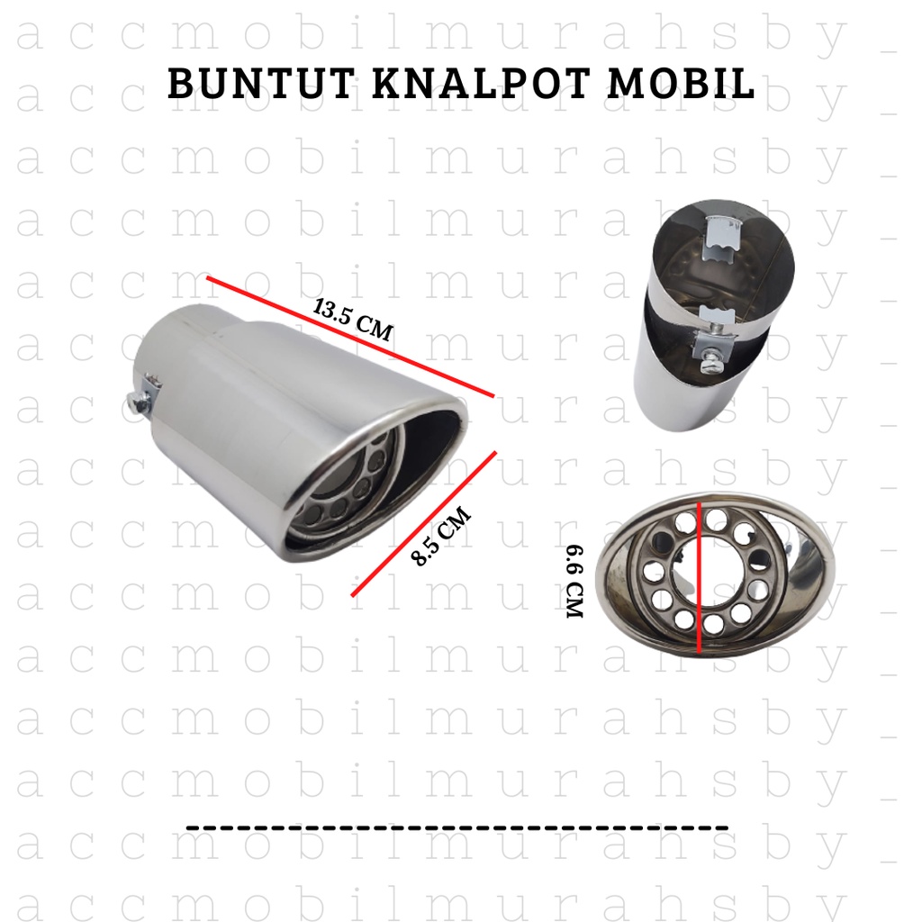 Muffler Cutter Buntut Cover Dekorasi Ujung Knalpot Mobil Universal