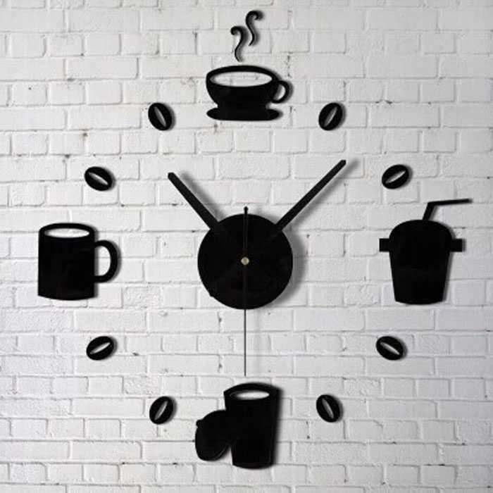 [COD]  Wall Clock Jam Dinding DIY Giant Wall Clock Model Kopi Cafe