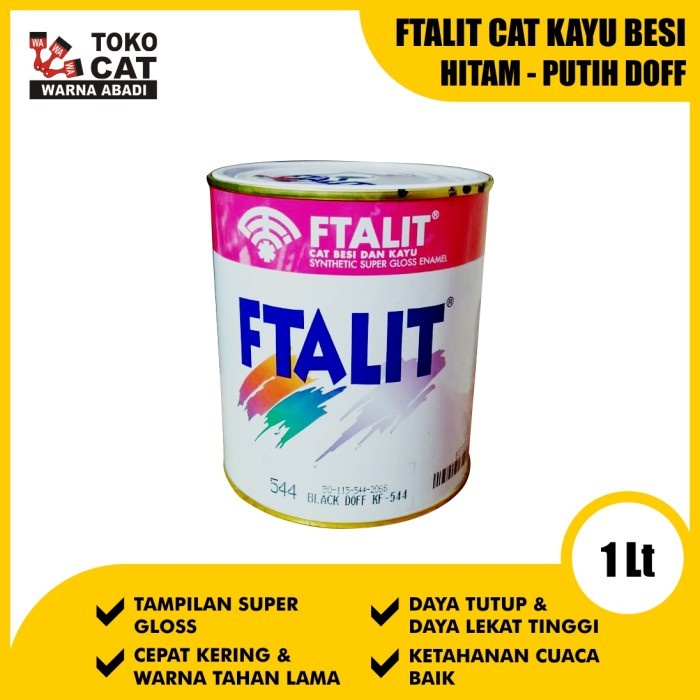 CAT MINYAK FTALIT WARNA HITAM DOFF 544 DAN PUTIH DOFF 559