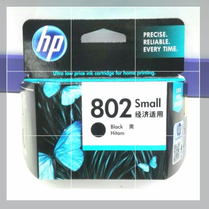 Tinta Printer Original Hp 802 Black