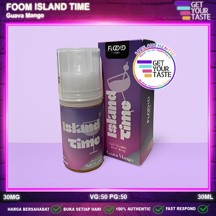 Liquid Foom Island Time Guava Mango Salt Nic 30ML Drink Series Saltnic