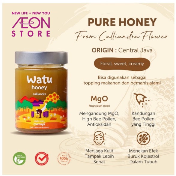 

Watu Honey Caliandra / Watu Madu Kaliandra 400gr