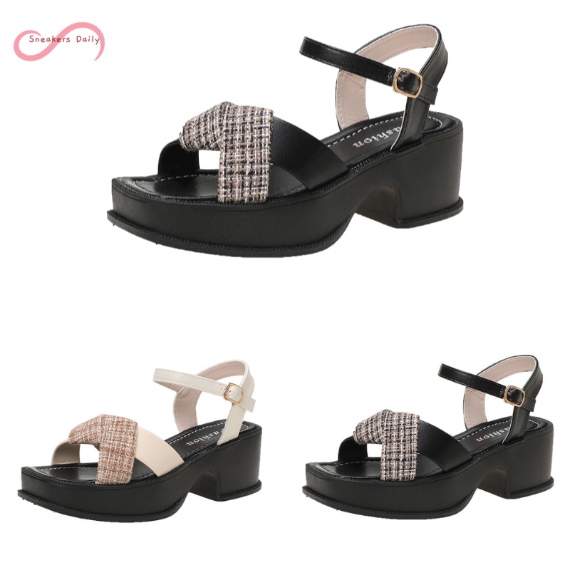 COD Sneakersdaily 1283 Sandal Wedges Kekinian Wanita