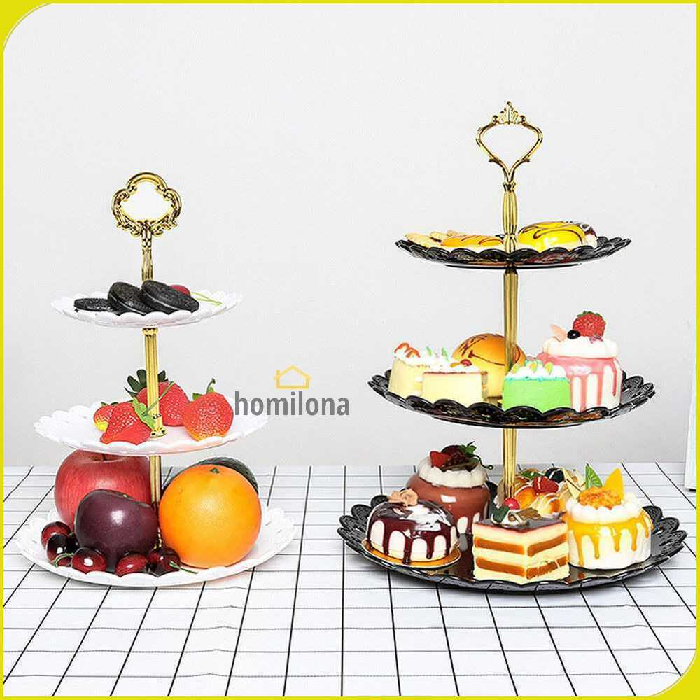 KITSTORM Rak Makan Kue Buah Cake Plate Stand Display - CF431