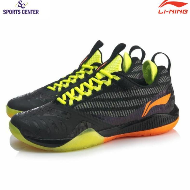 Clear Sale Sepatu Badminton Lining Cool Shark 2.0 AYAQ001-4 Black