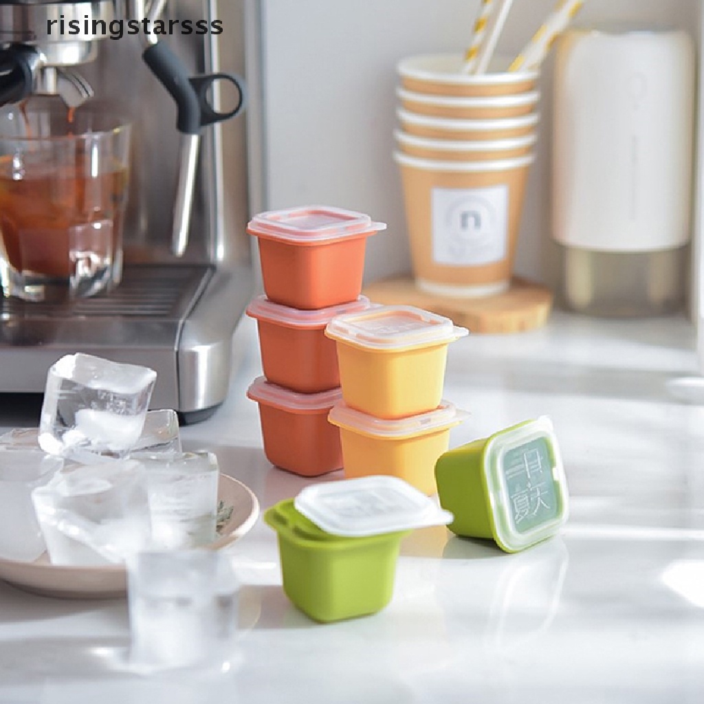 Rsid Span-new Square Ice Cube Maker Silicone Cetakan Es Nampan Dengan Tutup Reusable Ice Box Frozen Kotak Es Batu Untuk Freezer Minuman Whisky Wine Jelly