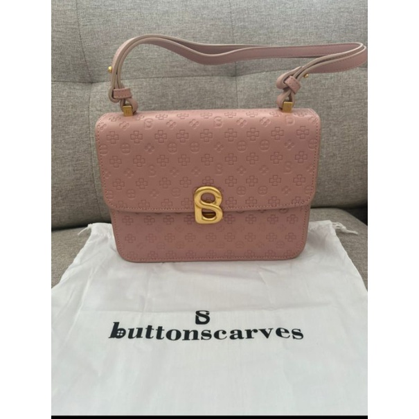 Preloved The Audrey Monogram Bag Medium Rose by Buttonscarves vvgc