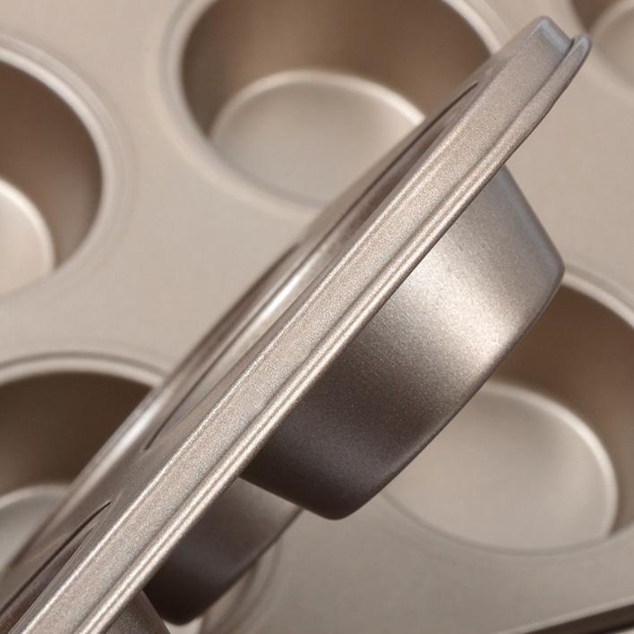 Fast Update Premium Tray Loyang Muffin Cupcake Anti Lengket High Carbon Steel 6 atau 12 Cetakan