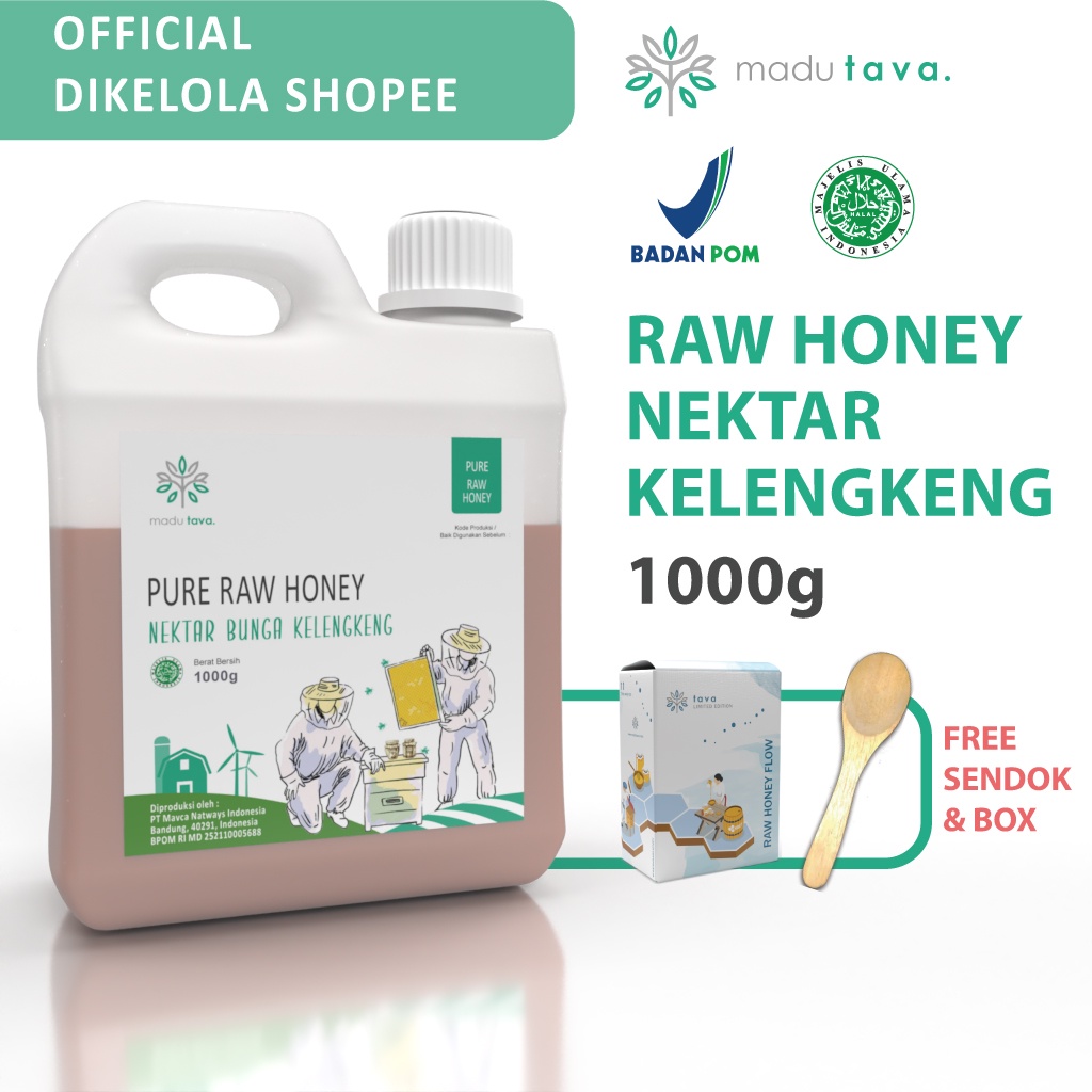 Madu Asli Murni 1kg Tava Grade A Nektar Kelengkeng 100% Alami Pure Natural Raw Honey