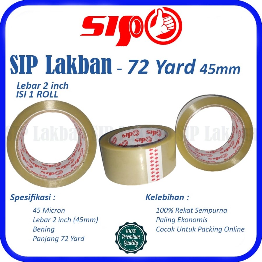 

LAKBAN SIP 45MM x 72YARD / PREMIUM QUALITY