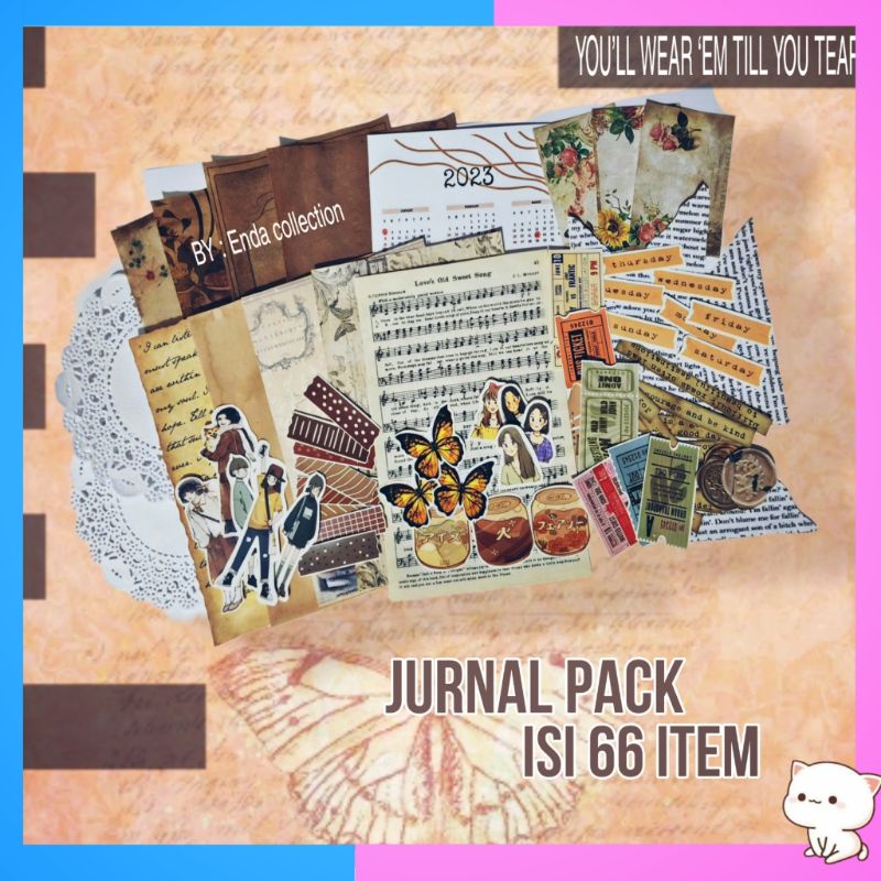 

Isi 66 item stationery journal kit / stiker jurnal kit