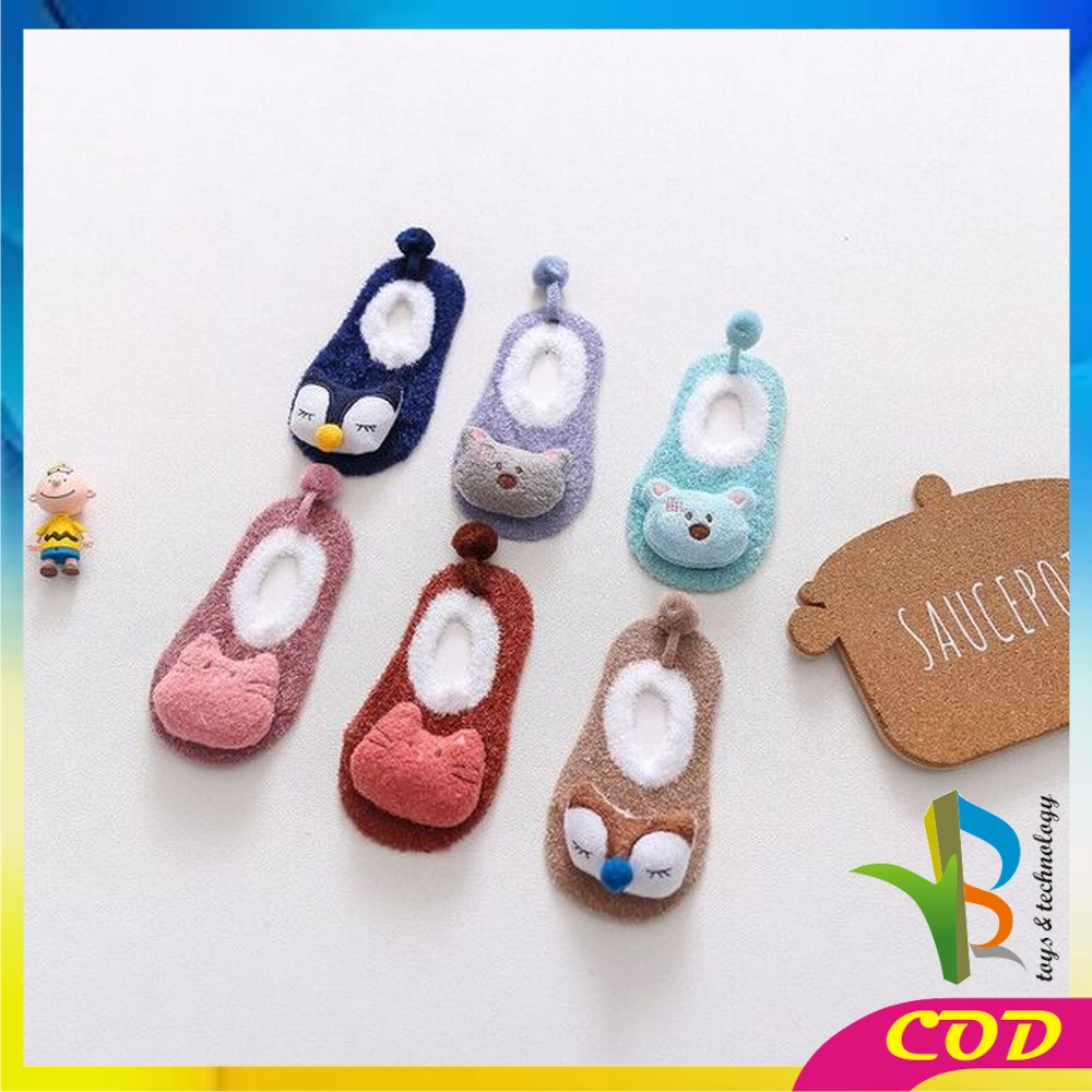 RB-P15 Sepatu Prewalker Kaos Kaki Korea Anak Bayi Kaus Kaki Bulu Lembut Motif Animal Baby Socks