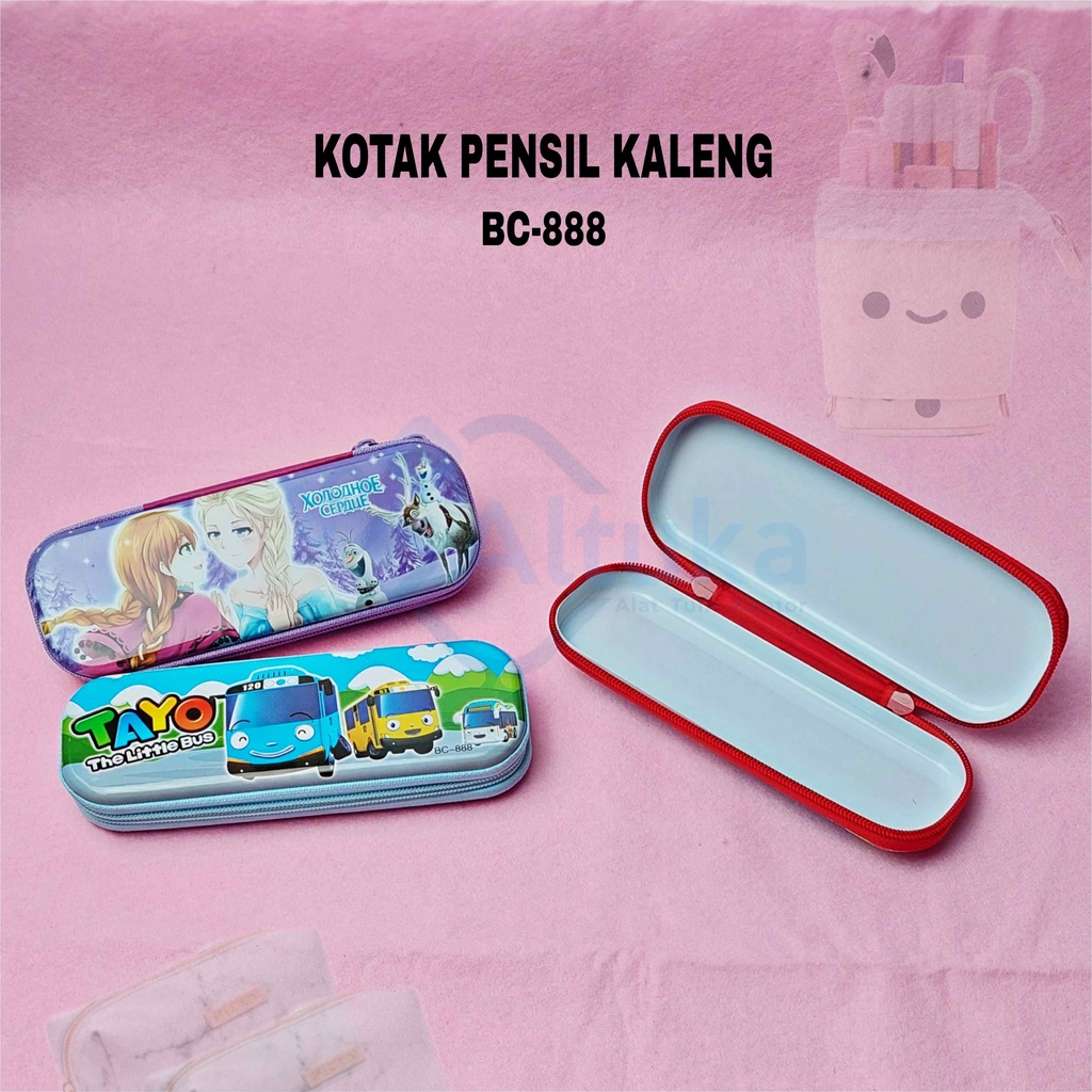 

Tempat Pensil / Kotak Pensil Kaleng Motif Funcy BC-888 / Pencil Case Kaleng Resleting Kecil