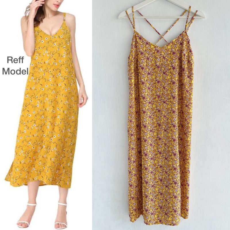 Gap bunga kuning dres