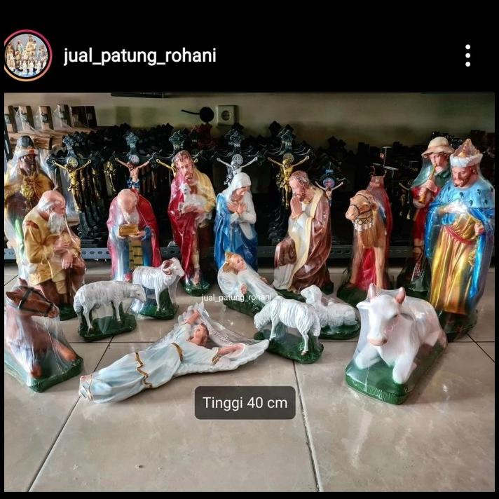 Promo Patung Set Natal 40 Cm