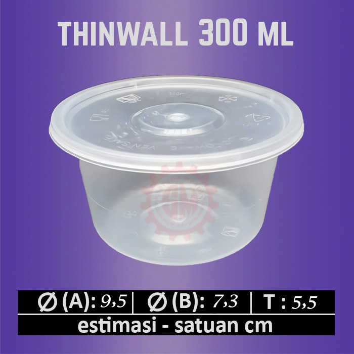 Food Container / Thinwall Bulat Uk 200ml, 300ml, 400ml, 450ml