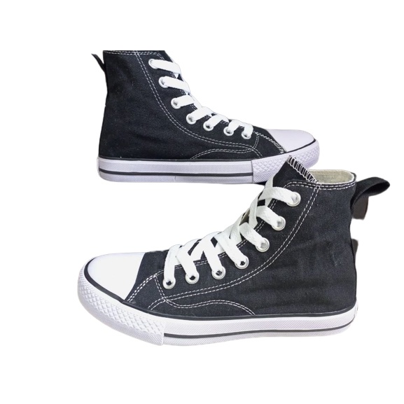 Sepatu Sekolah Allstar Boot Hitam / Sepatu Warior / Converse Pria Wanita Murah
