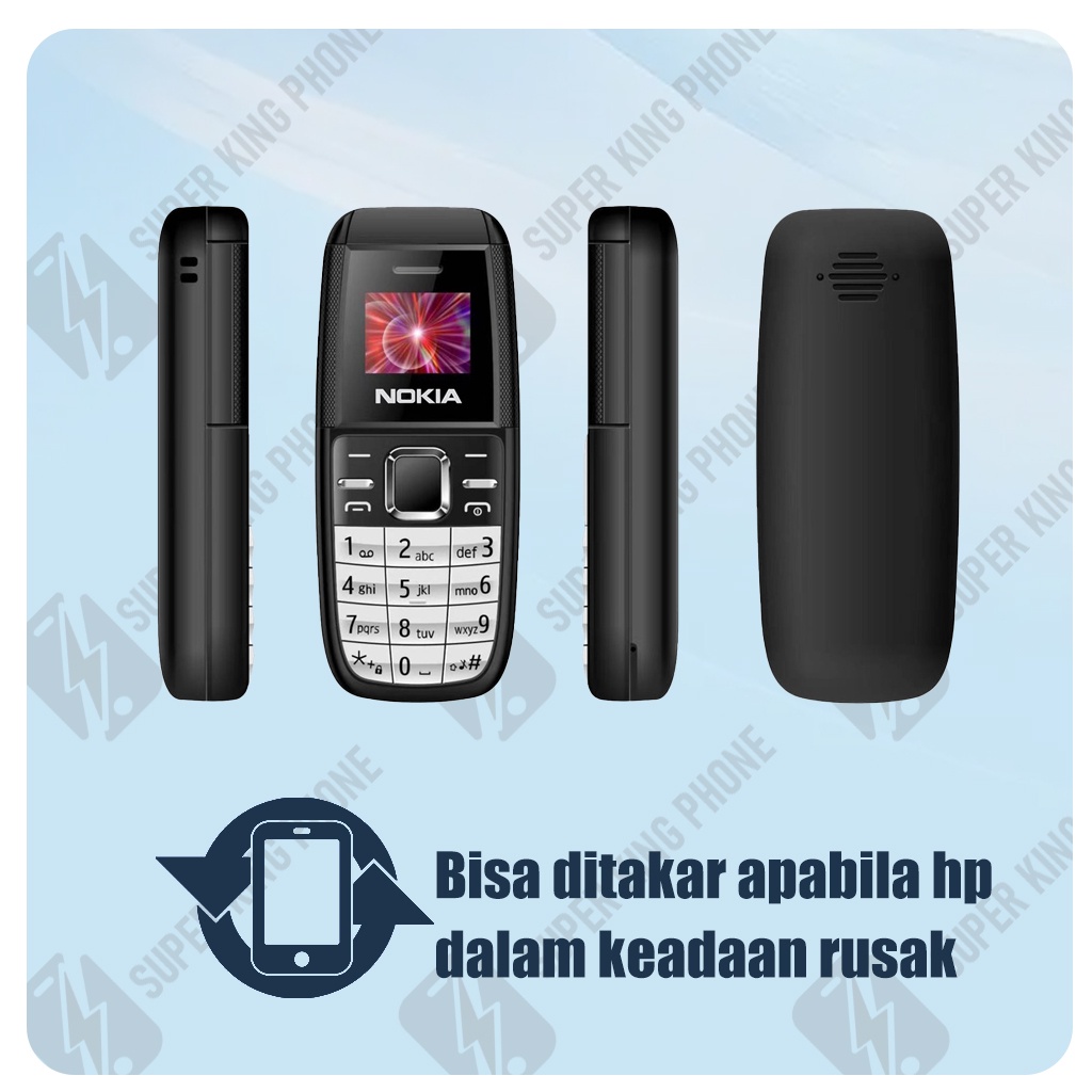 Super King  Nokia BM200 HP NOKIA 105 2017 Mini DUAL SIM Bisa Bahasa Indonesia