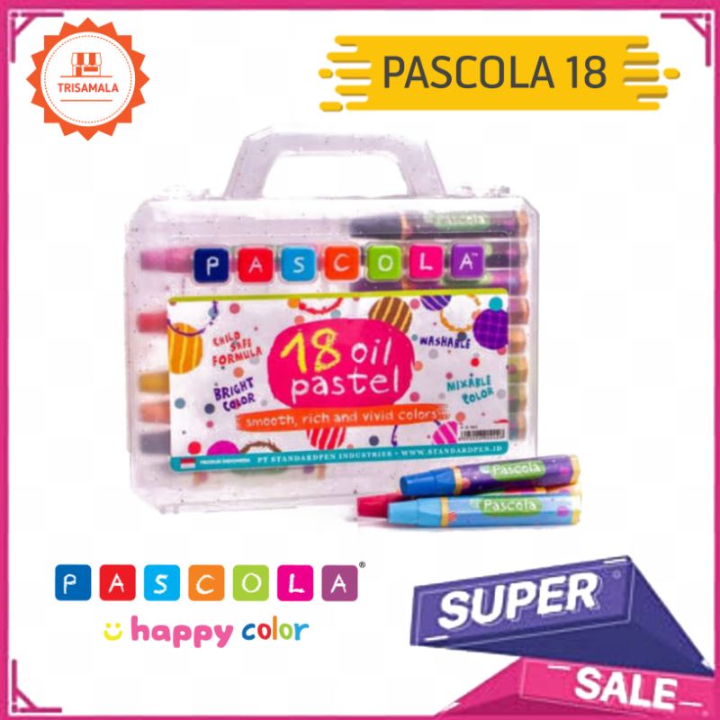 

PASCOLA OIL PASTEL 18 WARNA / CRAYON PASCOLA / KRAYON 18 WARNA