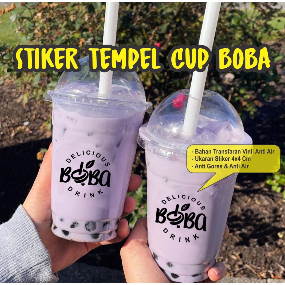 

100 pcs Stiker Gelas Boba Drink