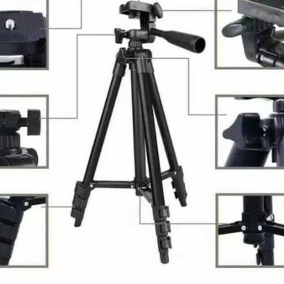 New Stock Tripod TF-3120 Black Edition - Tripod Kamera 3120 Free Holder U
