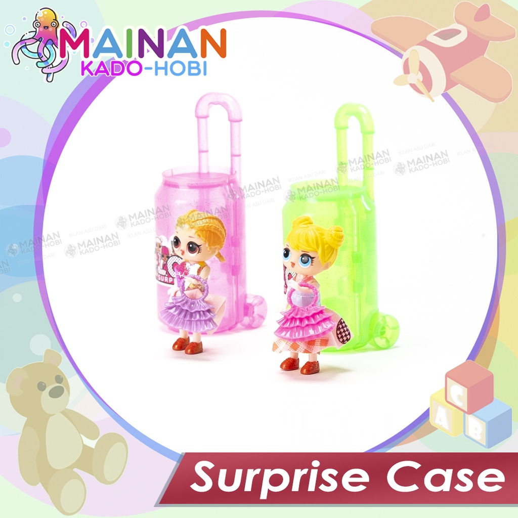 MAINAN ANAK KOPER KALENG SUITCASE BONEKA GIRL KARAKTER LOL DOLLS