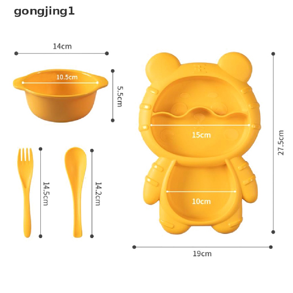 Ggg 4pcs /Set Kreatif Lucu Kartun Rumah Tangga Bayi Anak Makanan Peralatan Makan Set ID