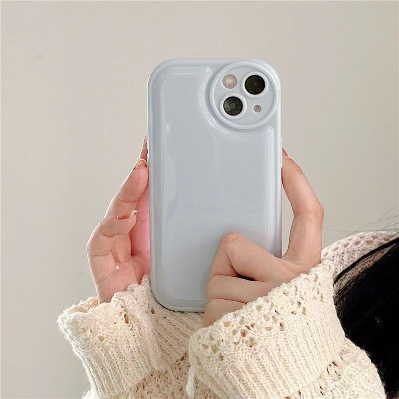 Airbag Candy Silver Soft Case iP iPhone 6 6S 7 8 14 + Plus SE 2020 XR XS Max 11 12 13 Pro Max Apple Green Blue Cover