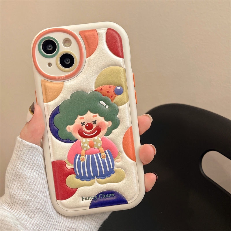 IPHONE Casing Ponsel Desain Badut Timbul Lucu Dan Lucu Kompatibel Dengan Iphone12 13 14 11 Pro Max Qpplk