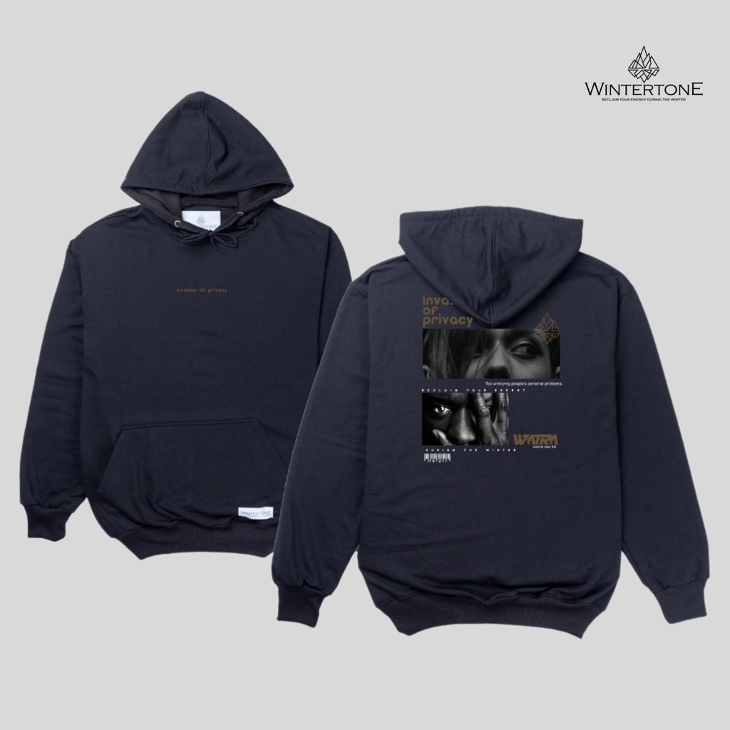 Sweater Hoodie Distro Pria Hitam WINTERTONE Streetwear Series 2 WNTRN Oversize Suiter Pria Original Bandung Outerwear Cowok High Quality