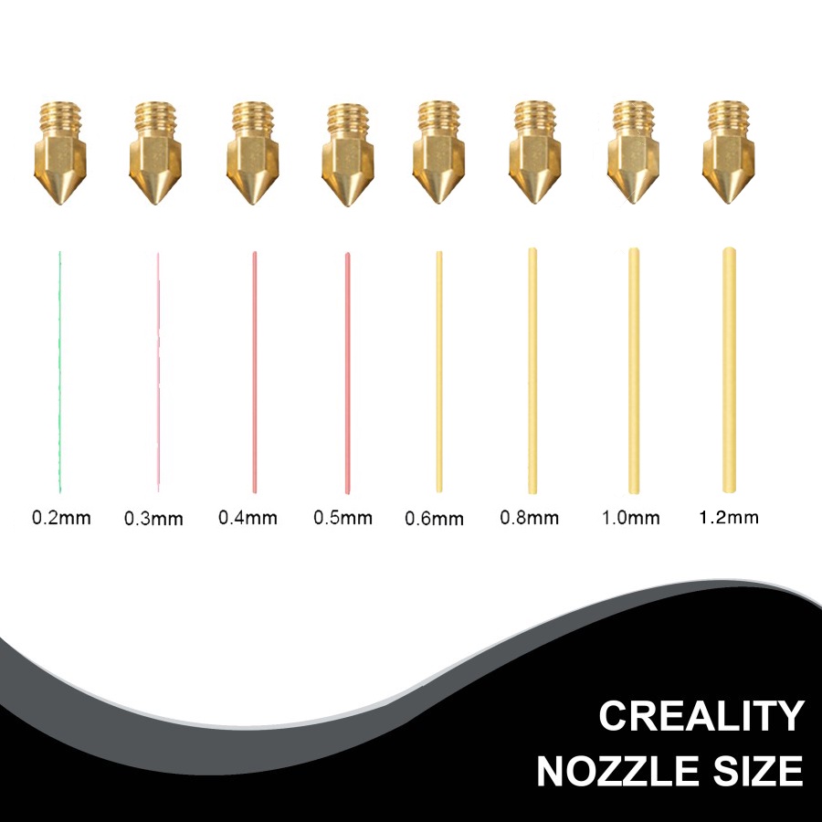 INDOCART Nozzle 3D Printer Creality Ender 3 3V2 5 CR6 CR10 D6-1.2mm