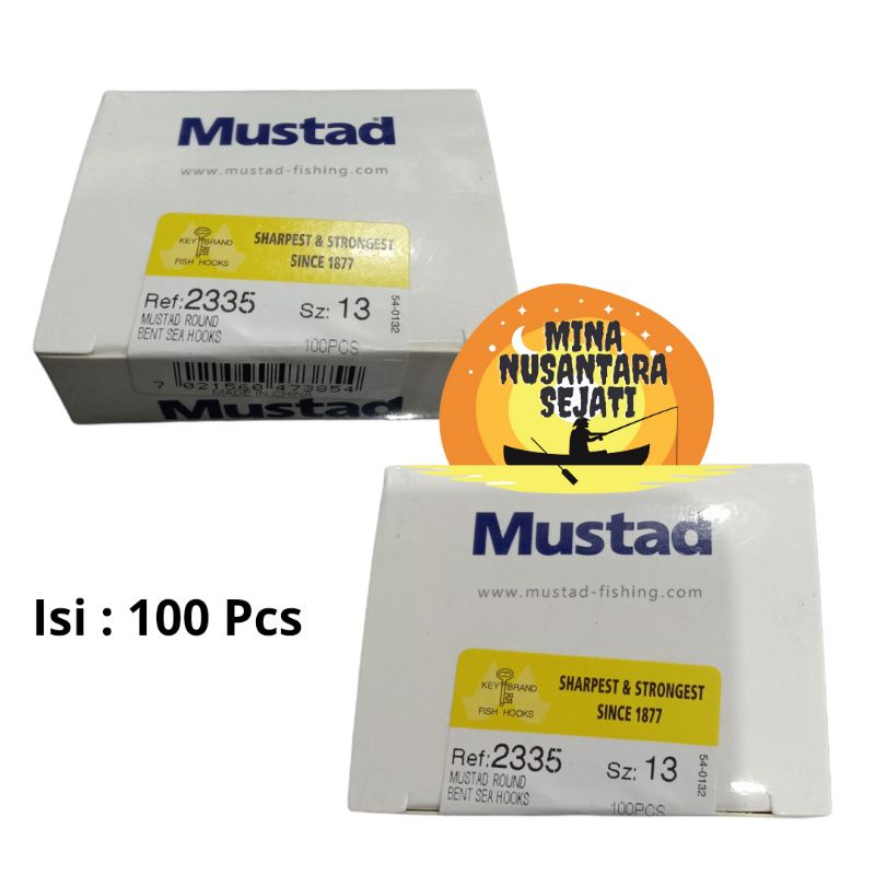 Mata pancing mustad kode 2335 (Lubang) no 10 / 11/ 12/ 13