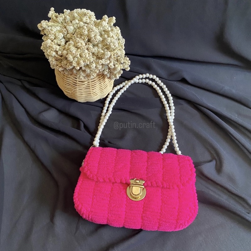 CHENILLE BAG | CANVAS BAG | DIY | size S