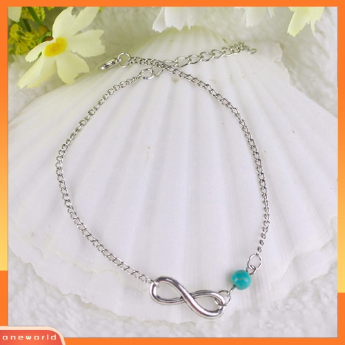 [WONE] Bohemian Bead Infinity Pesona Rantai Gelang Kaki Gelang Pantai Sandal Barefoot Jewelry