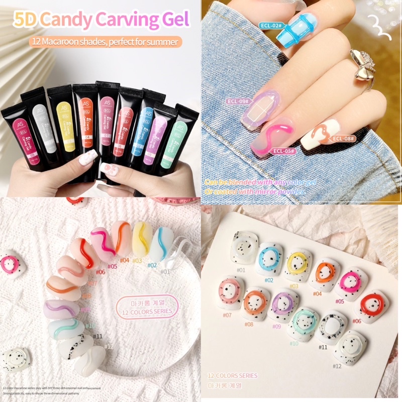 AS ECL 5D Candy Carving Gel Nail Art Painting 10g