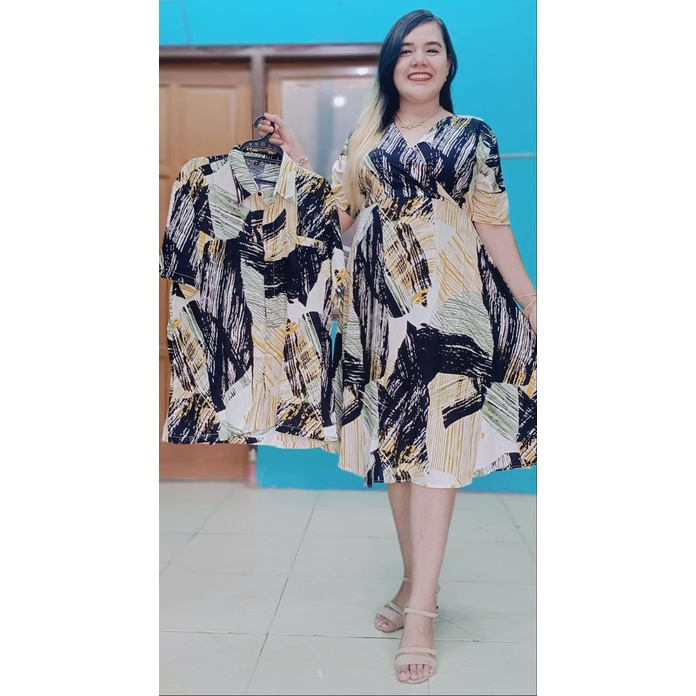 COUPLE DRESS RENATA PREMIUM YENI BAGARIANG - BAHAN TEBAL JAHITAN BUTIK